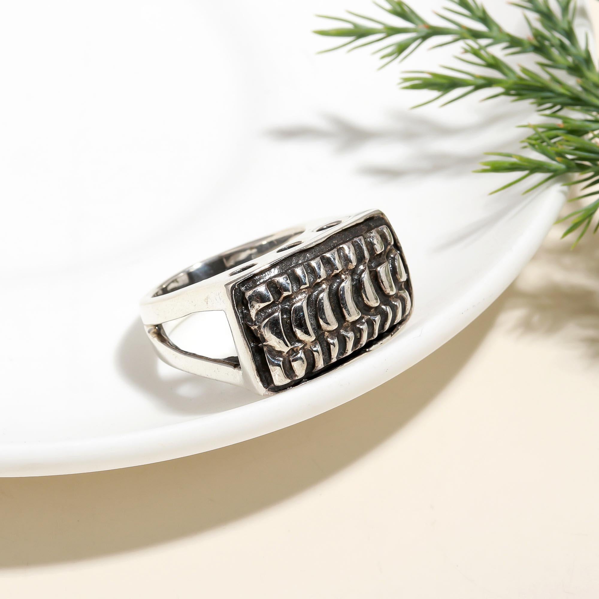 925 Silver Textured Ring