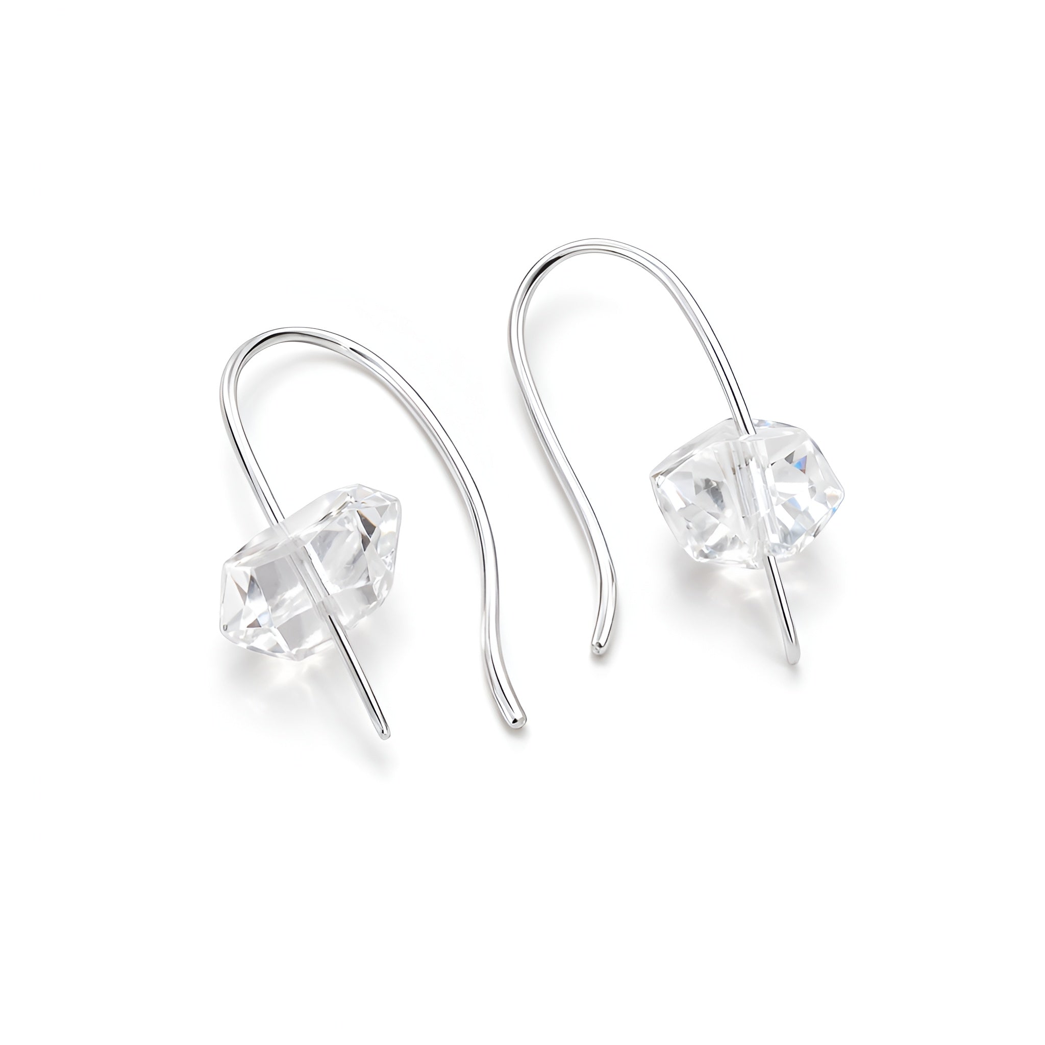 925 Sterling Silver Herkimer Diamond Earrings