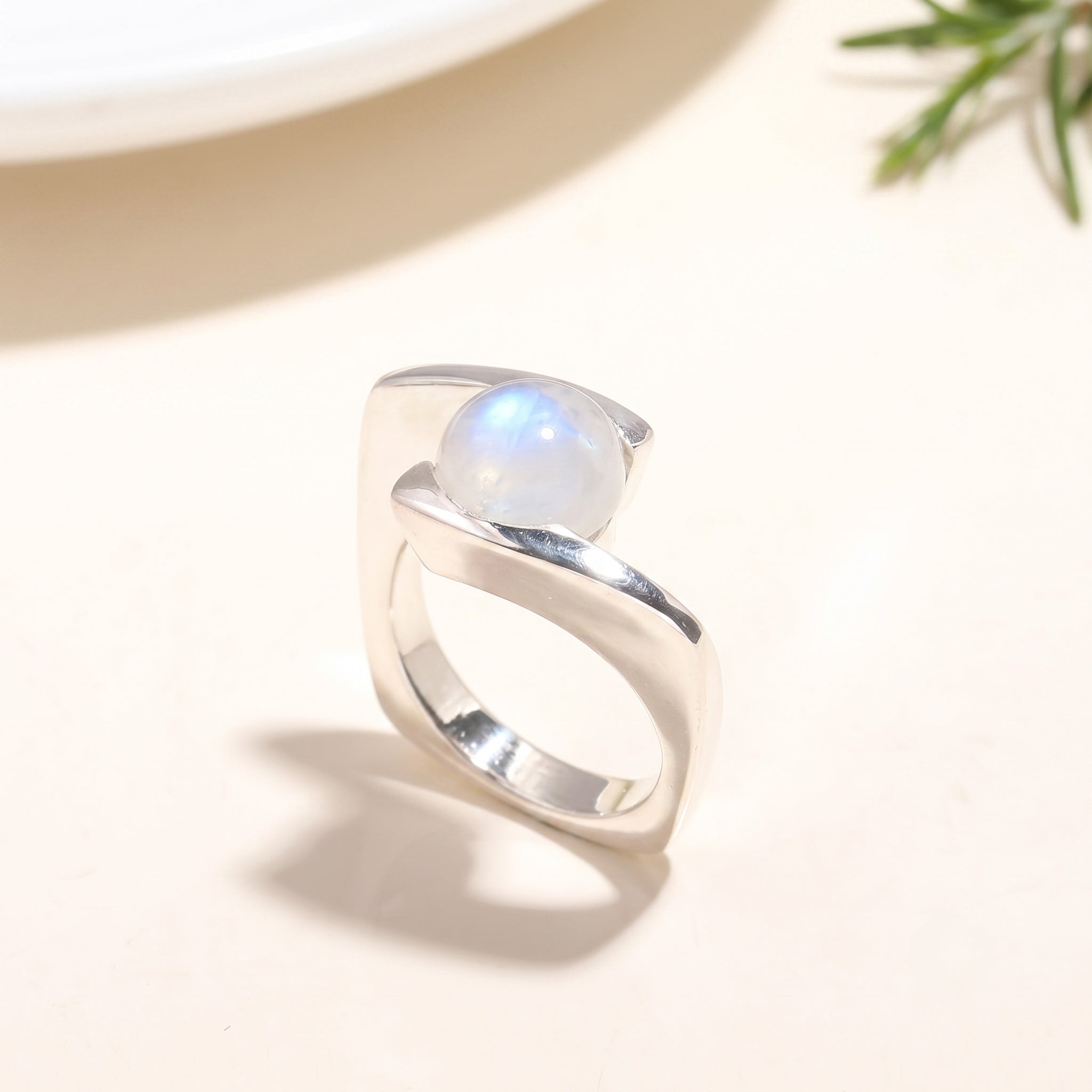 925 Silver Round Amethyst Ring