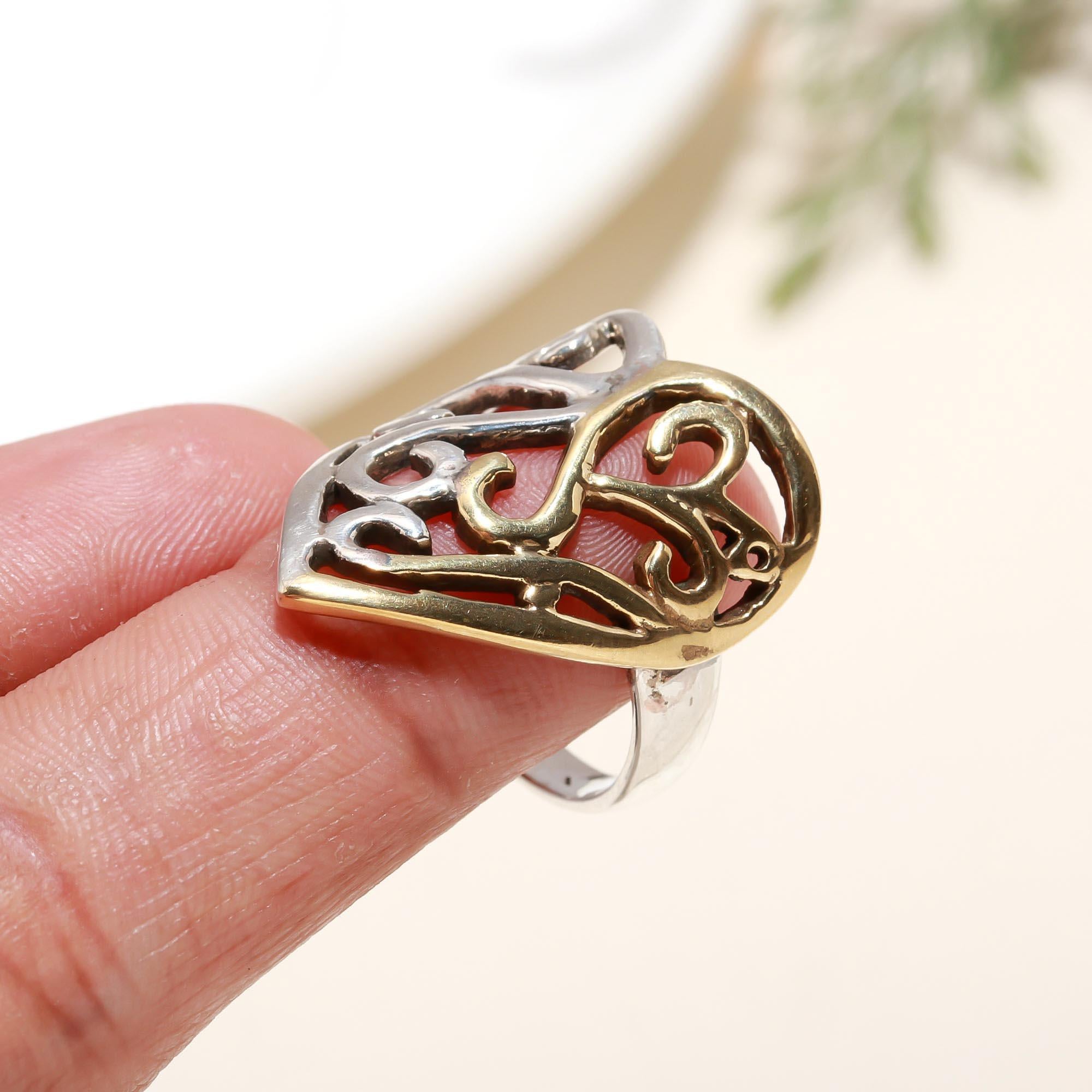 925 Silver Swirl Cutout Ring