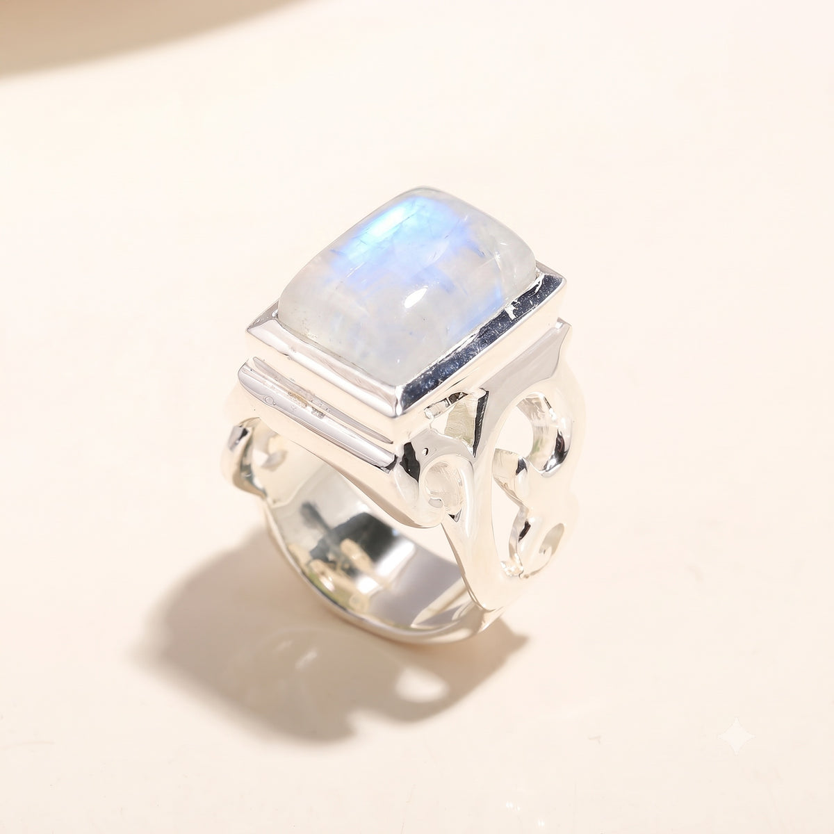 925 Silver Green Jade Ring