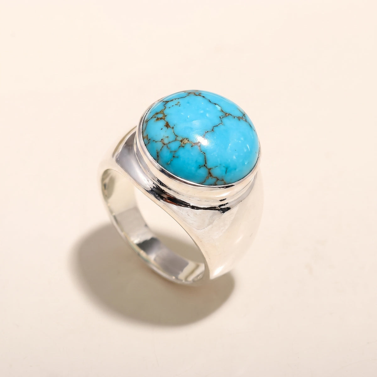 925 Silver Blue Chalcedony Ring