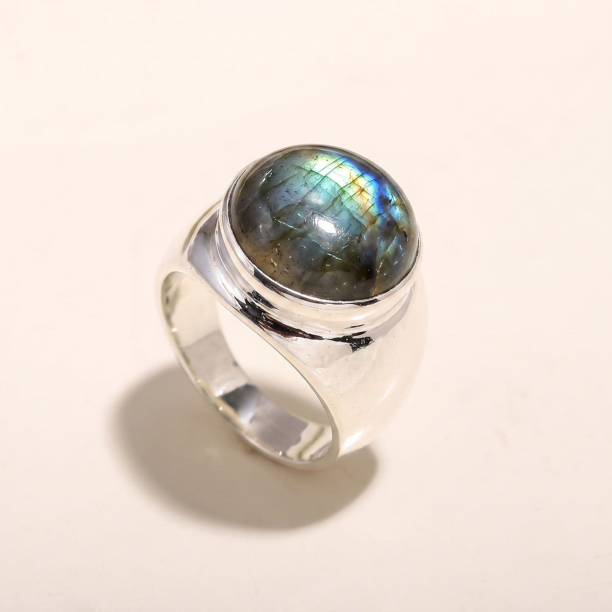 925 Silver Blue Chalcedony Ring