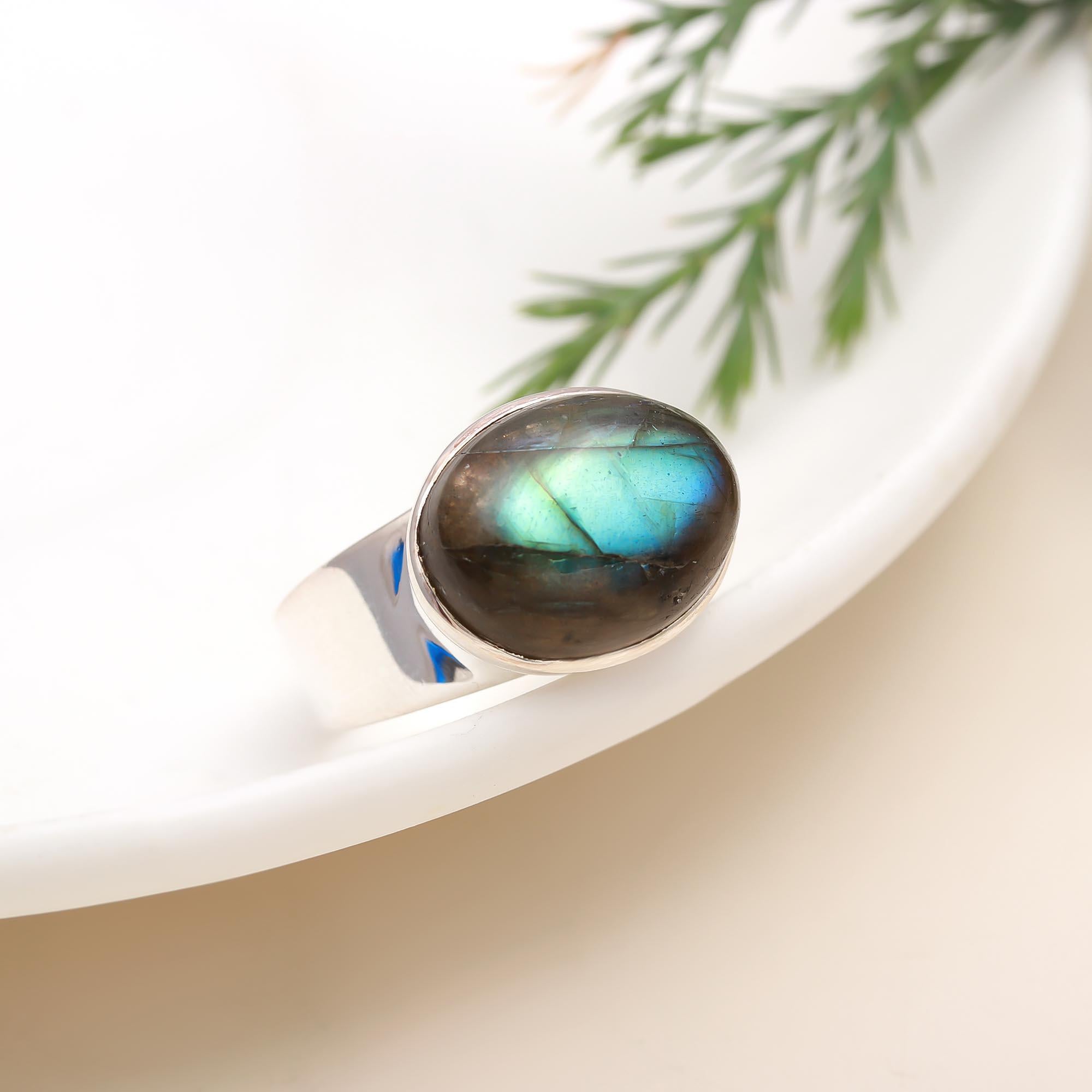 925 Silver Labradorite Ring