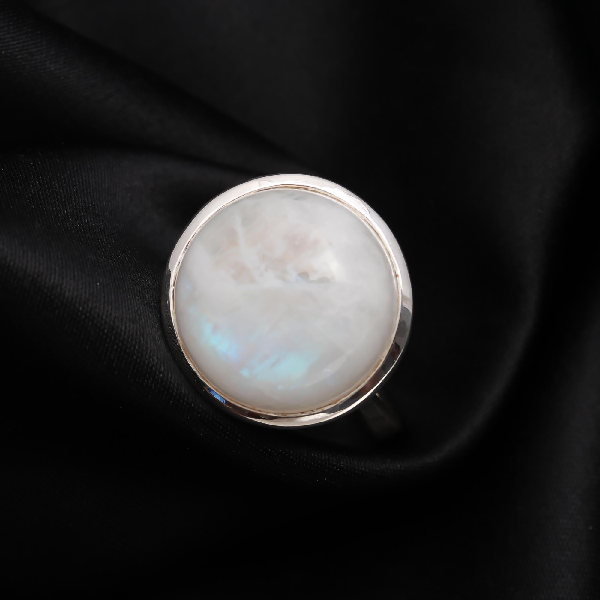 925 Silver Moonstone Ring