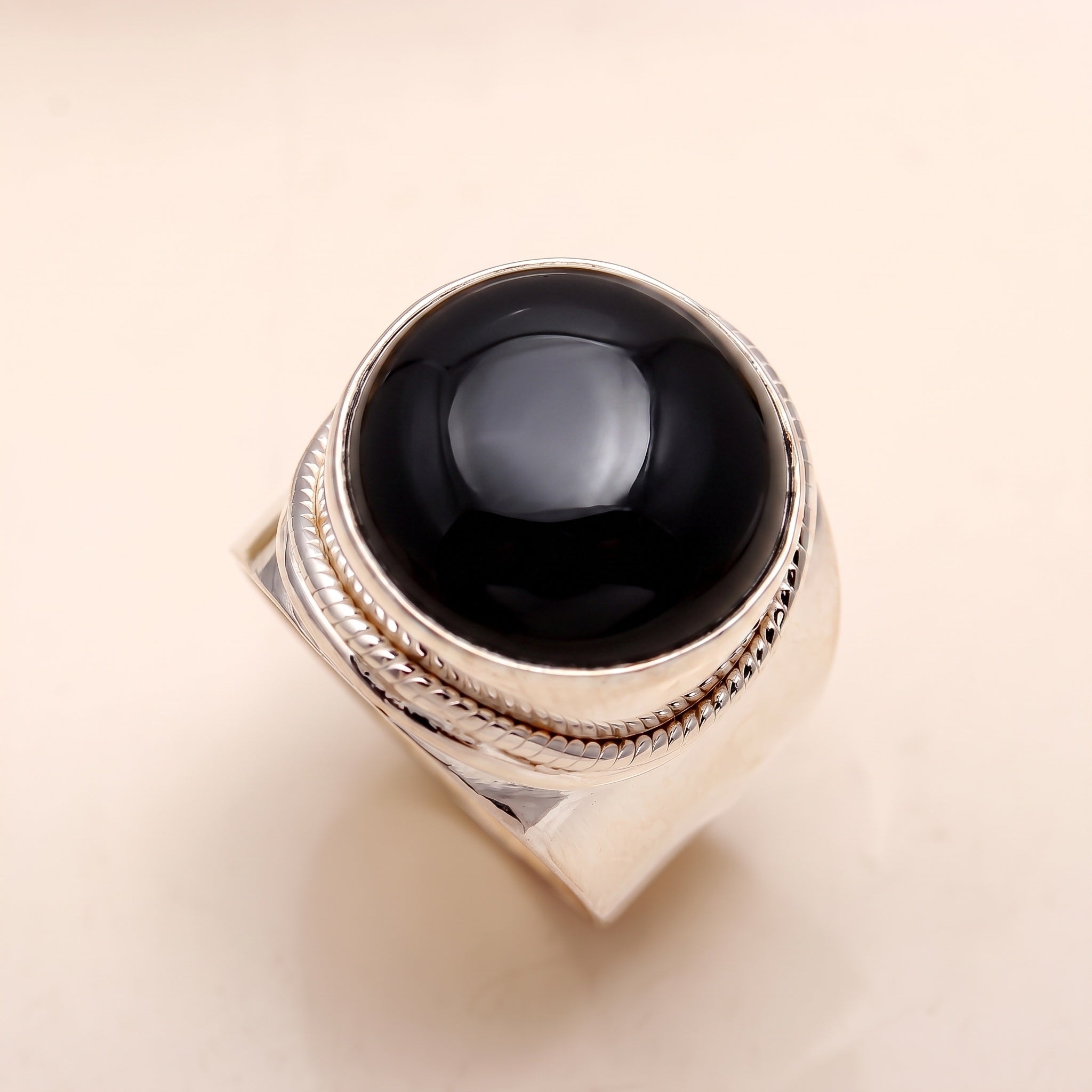 925 Silver Oval Moonstone Ring