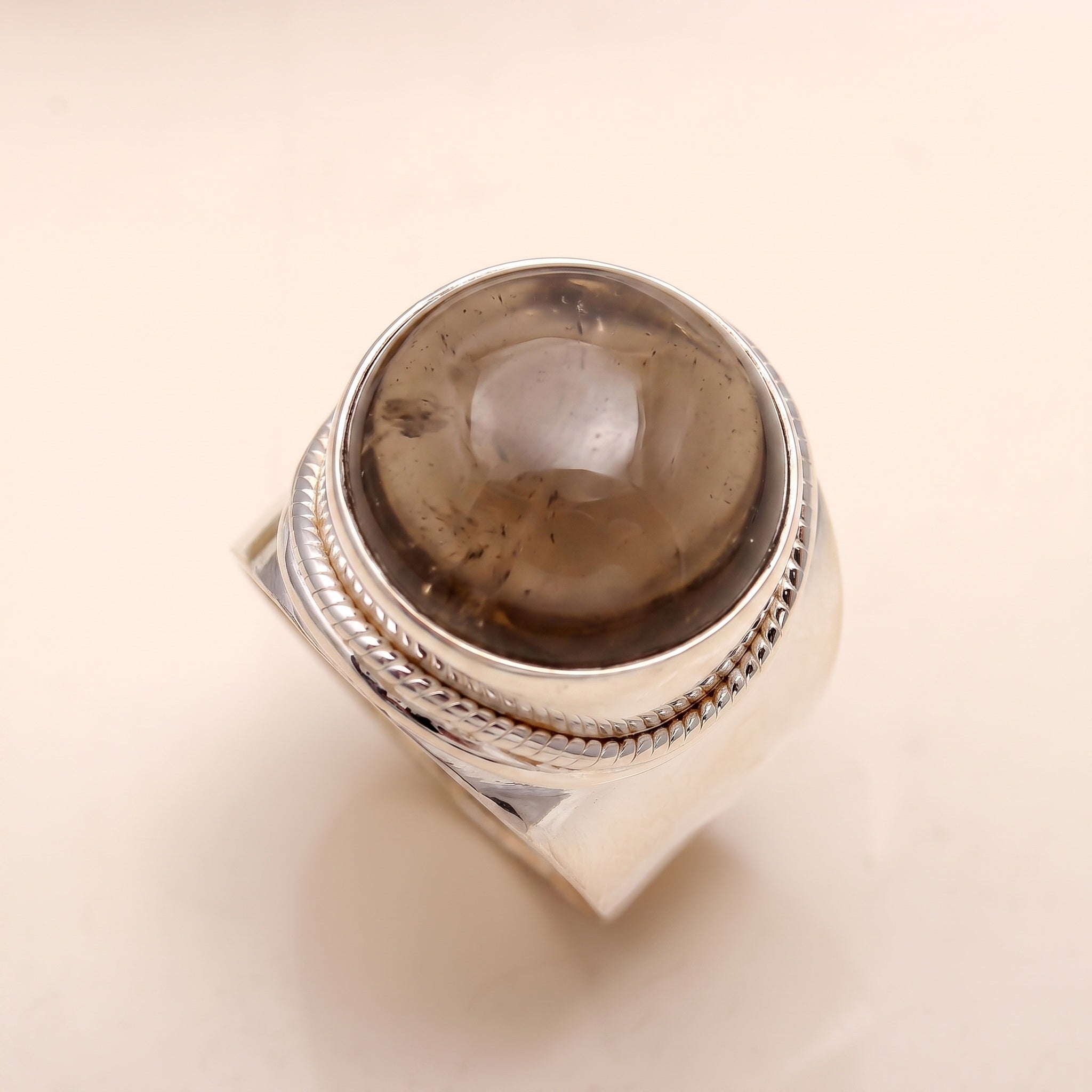 925 Silver Oval Moonstone Ring