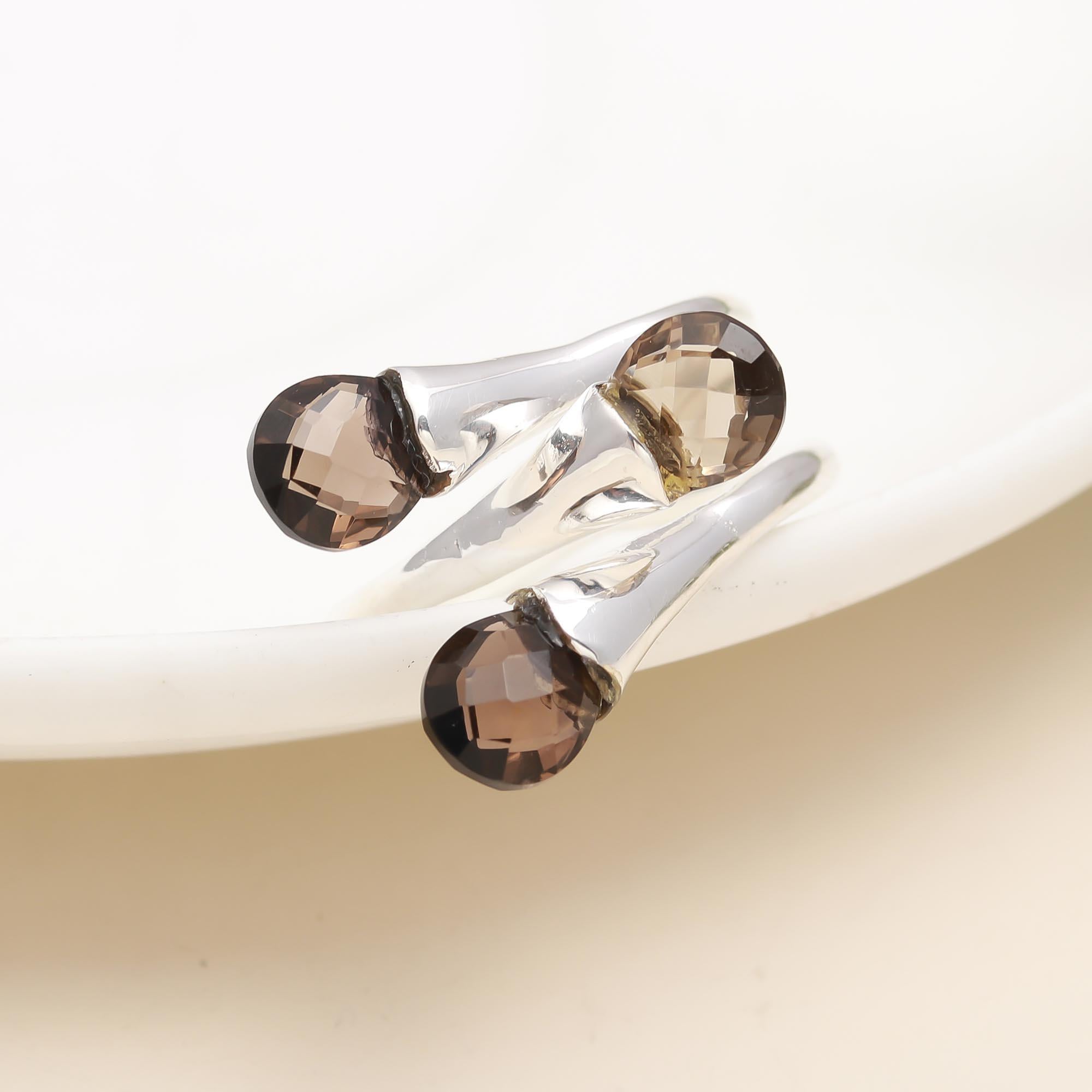 925 Silver Smoky Quartz Ring