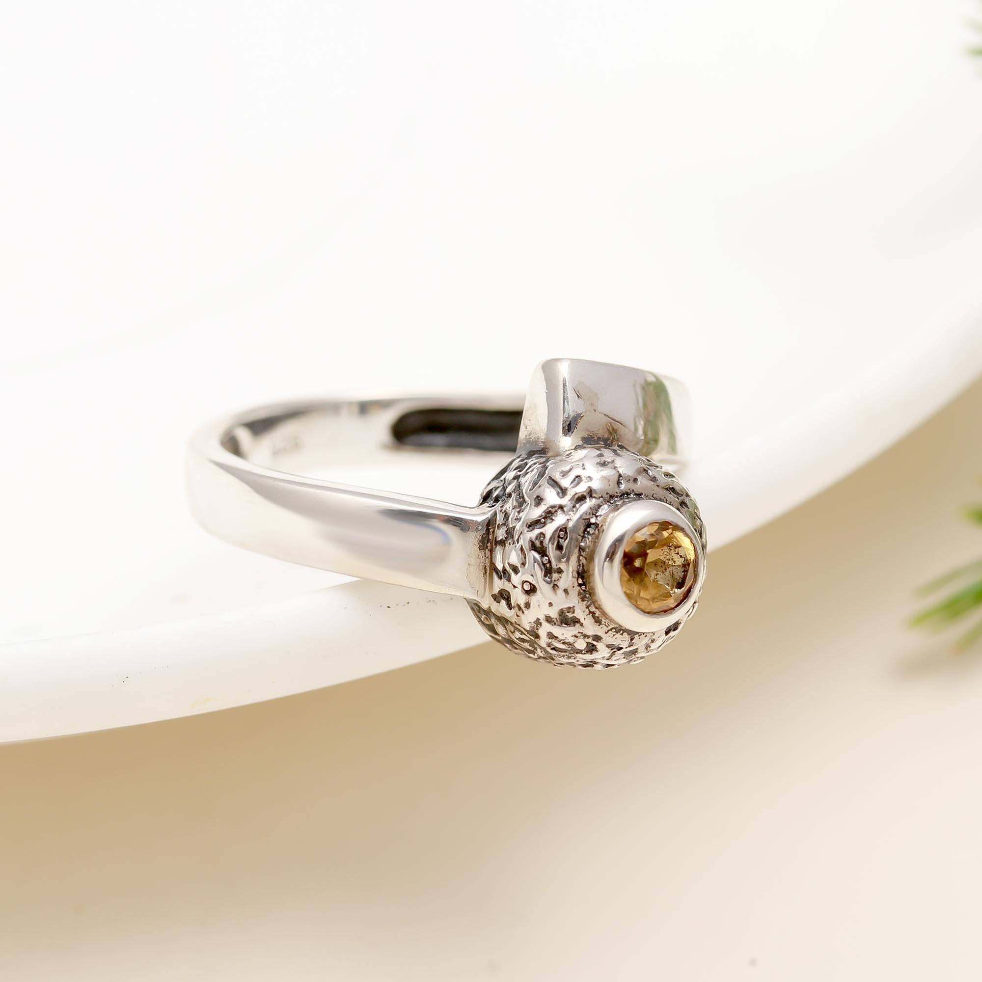 925 Silver Smoky Quartz Ring