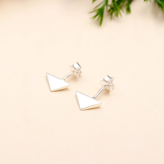 925 Sterling Silver Geometrical Earrings Push Back