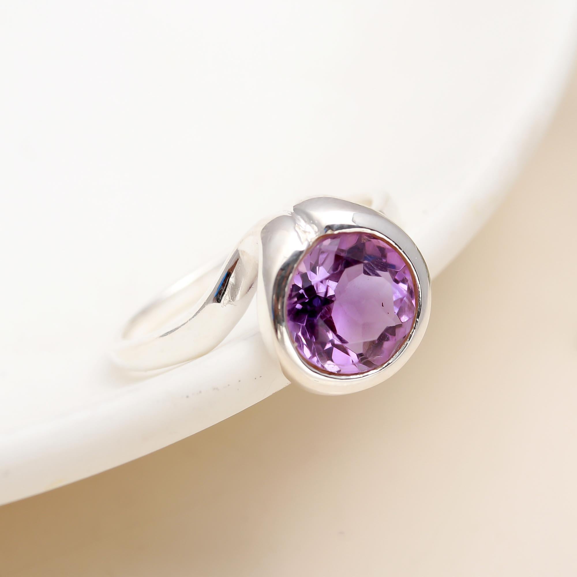 925 Silver Amethyst Ring