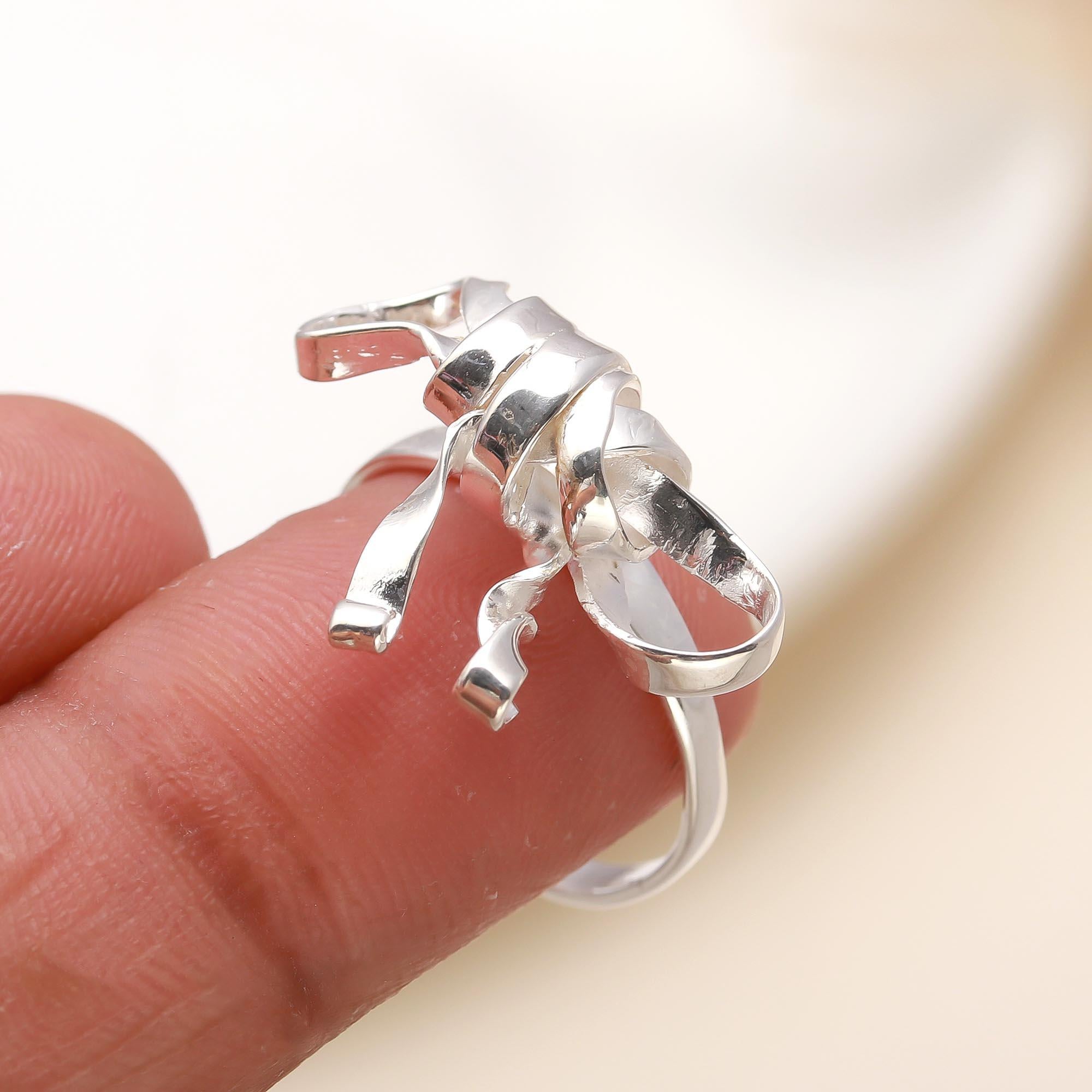 925 Silver Bow Knot Ring