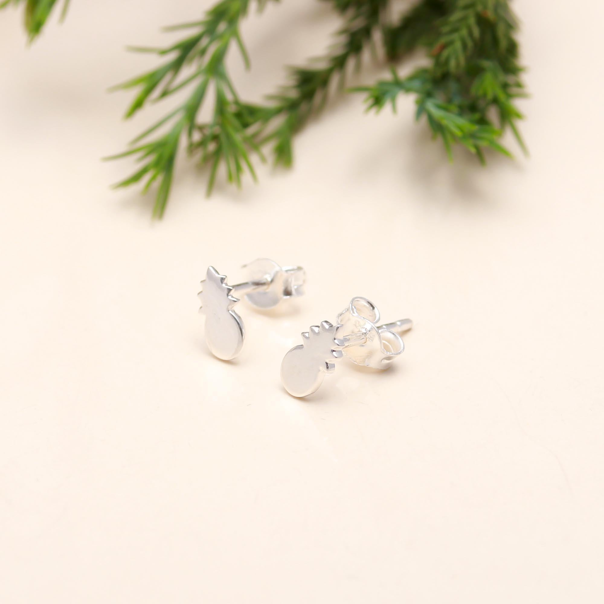 925 Silver Pineapple Stud Earrings