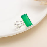 Handmade 925 Sterling Silver Emerald Green Onyx Ring