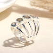 Designer 925 Sterling Silver Labradorite & Moonstone Ring