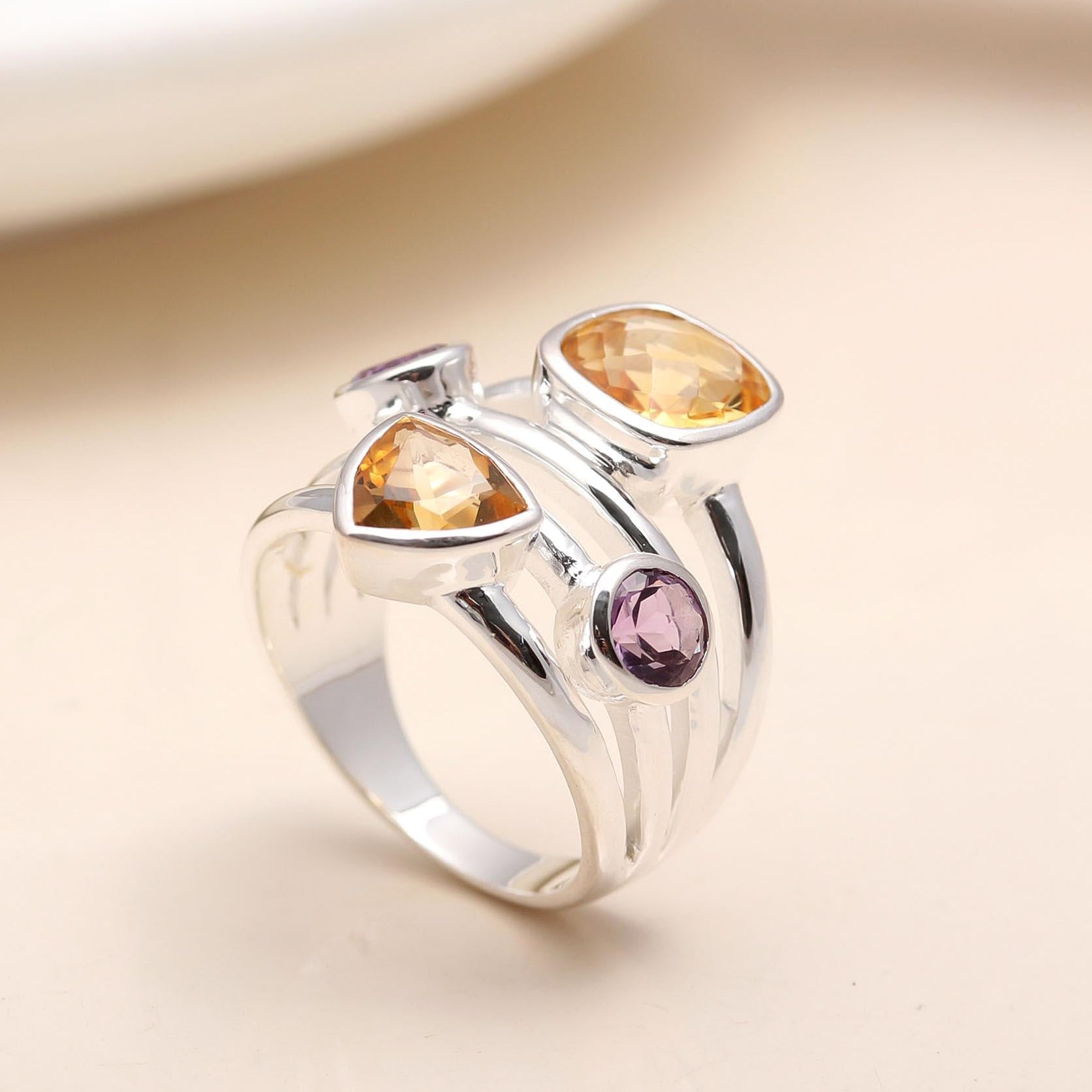 925 Silver Multi-Stone Ring