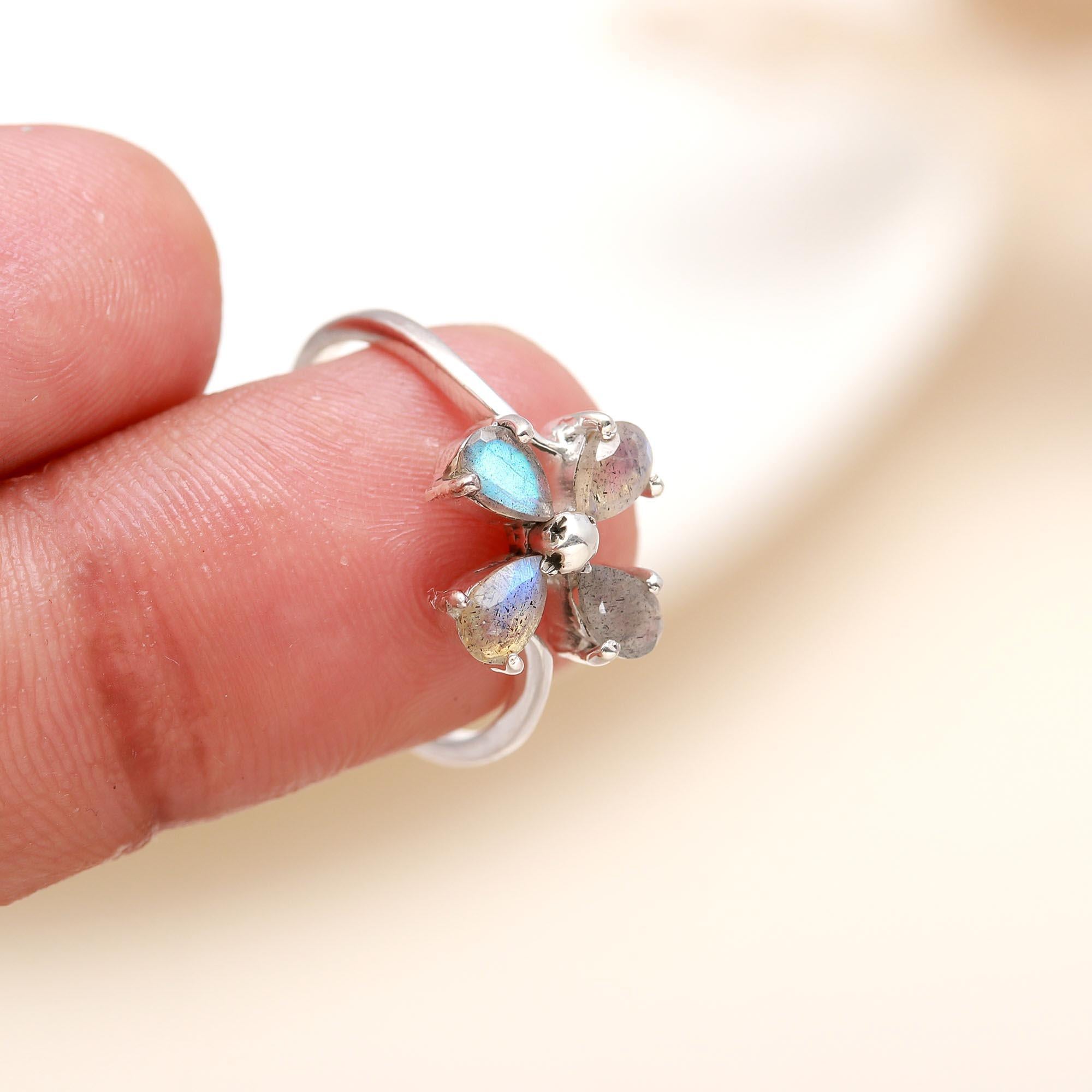 925 Silver Labradorite Ring