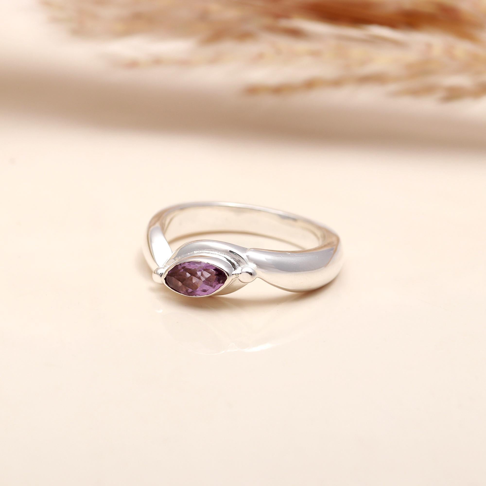 925 Silver Amethyst Ring