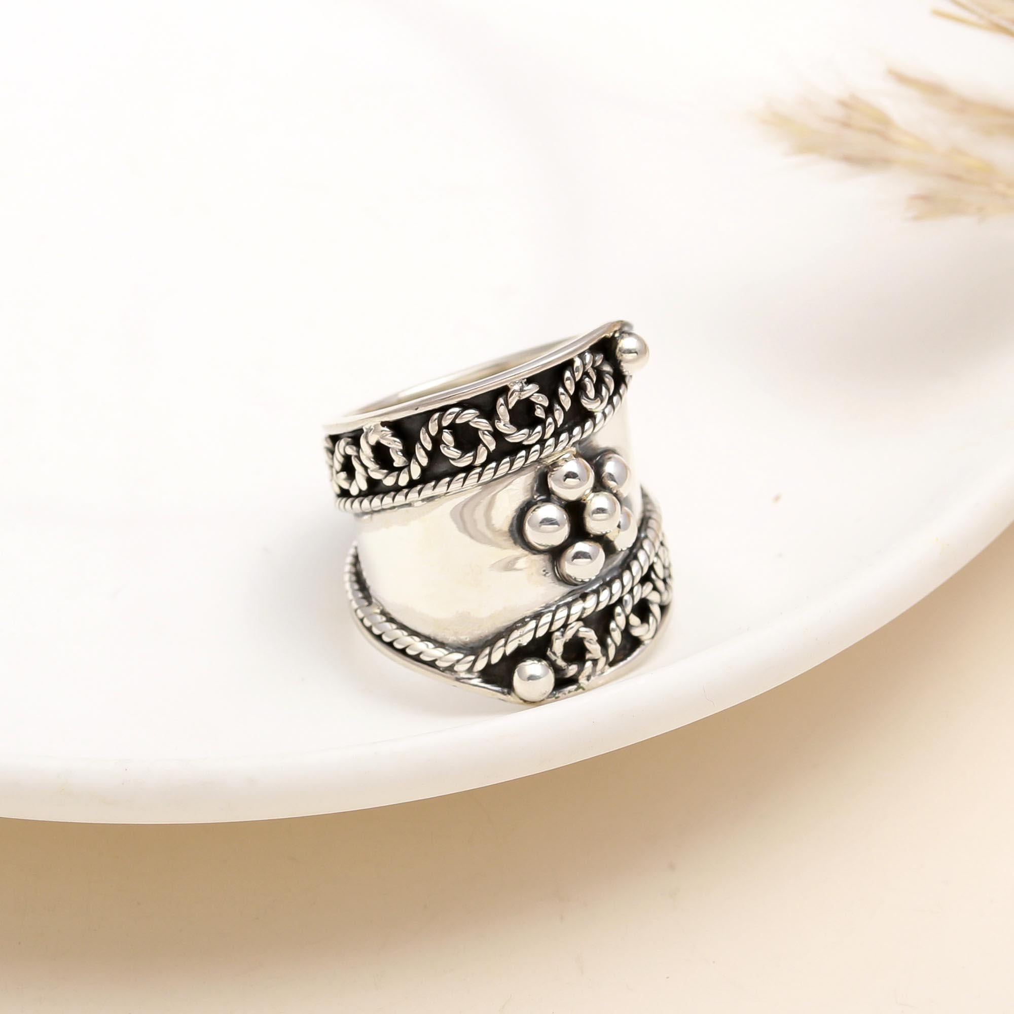 925 Silver Wide Band Ring