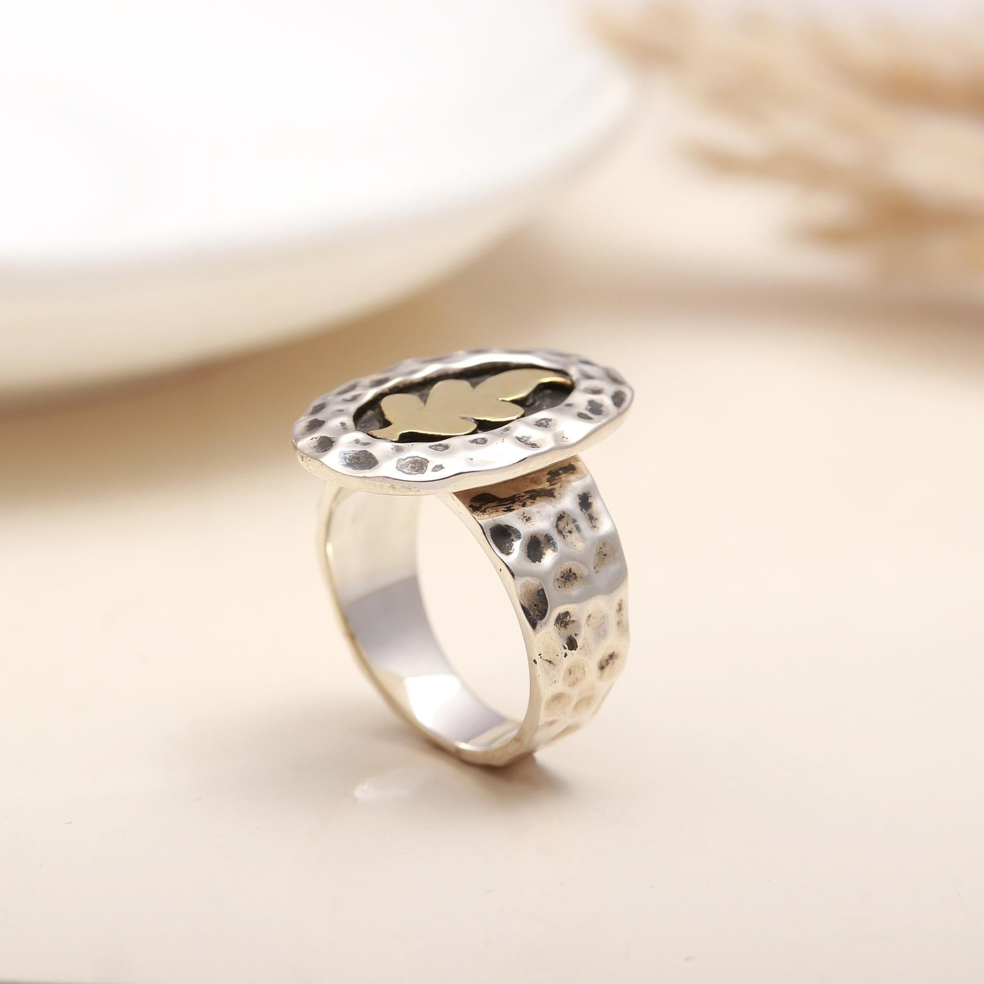 925 Silver Hammered Ring