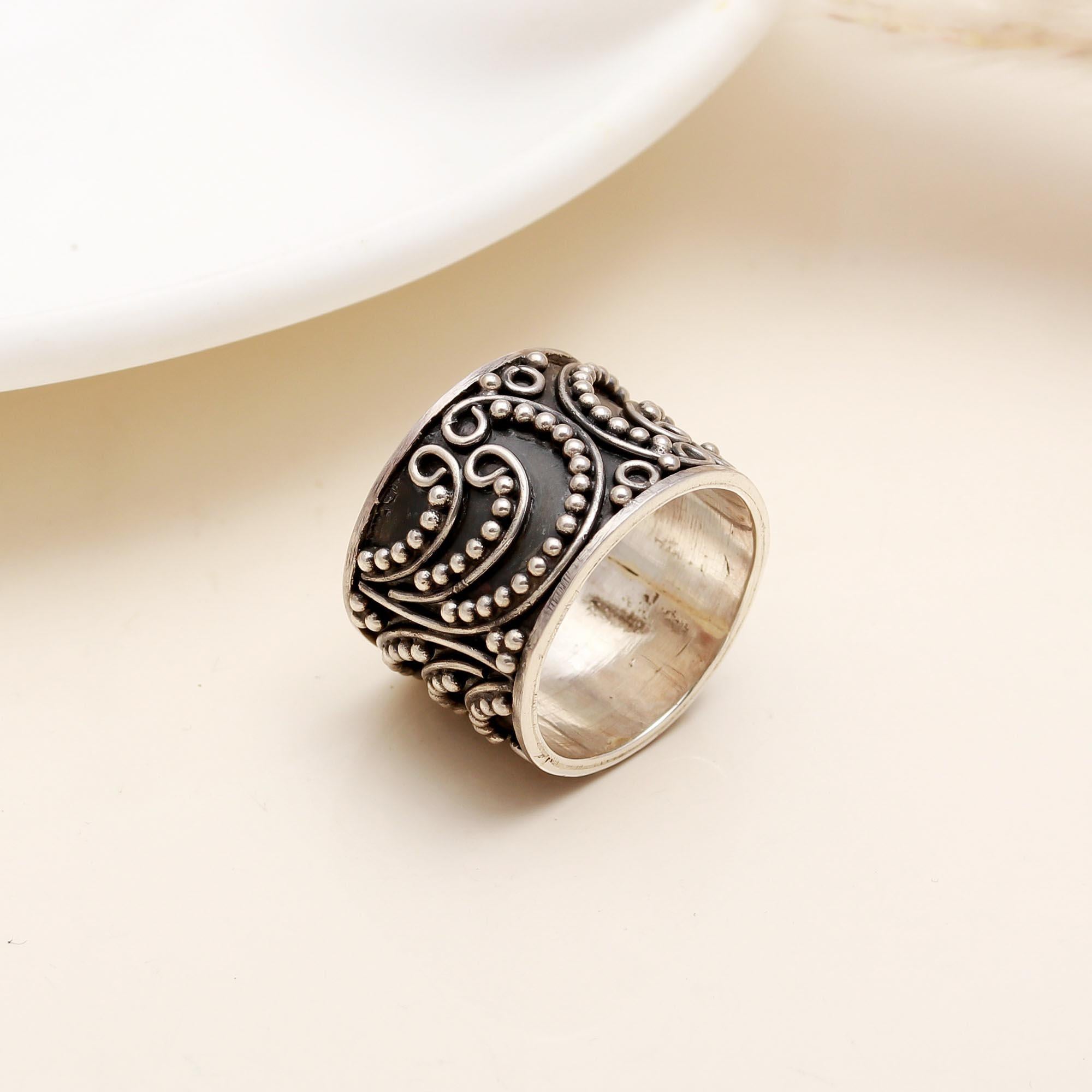 925 Silver Wide Band Ring