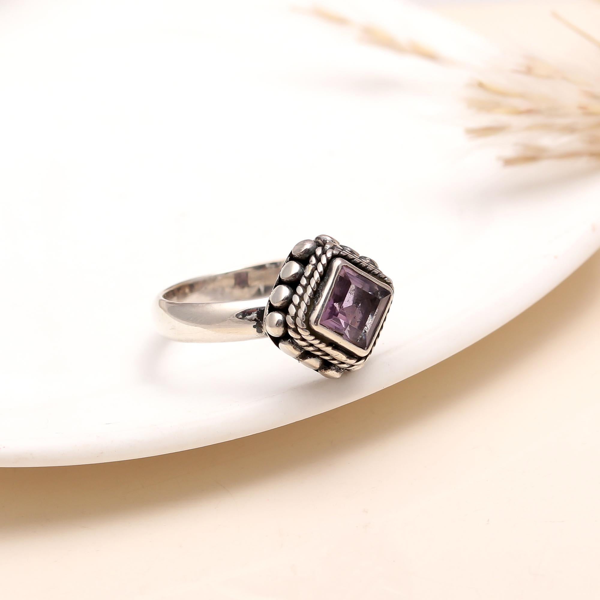 925 Silver Amethyst Ring