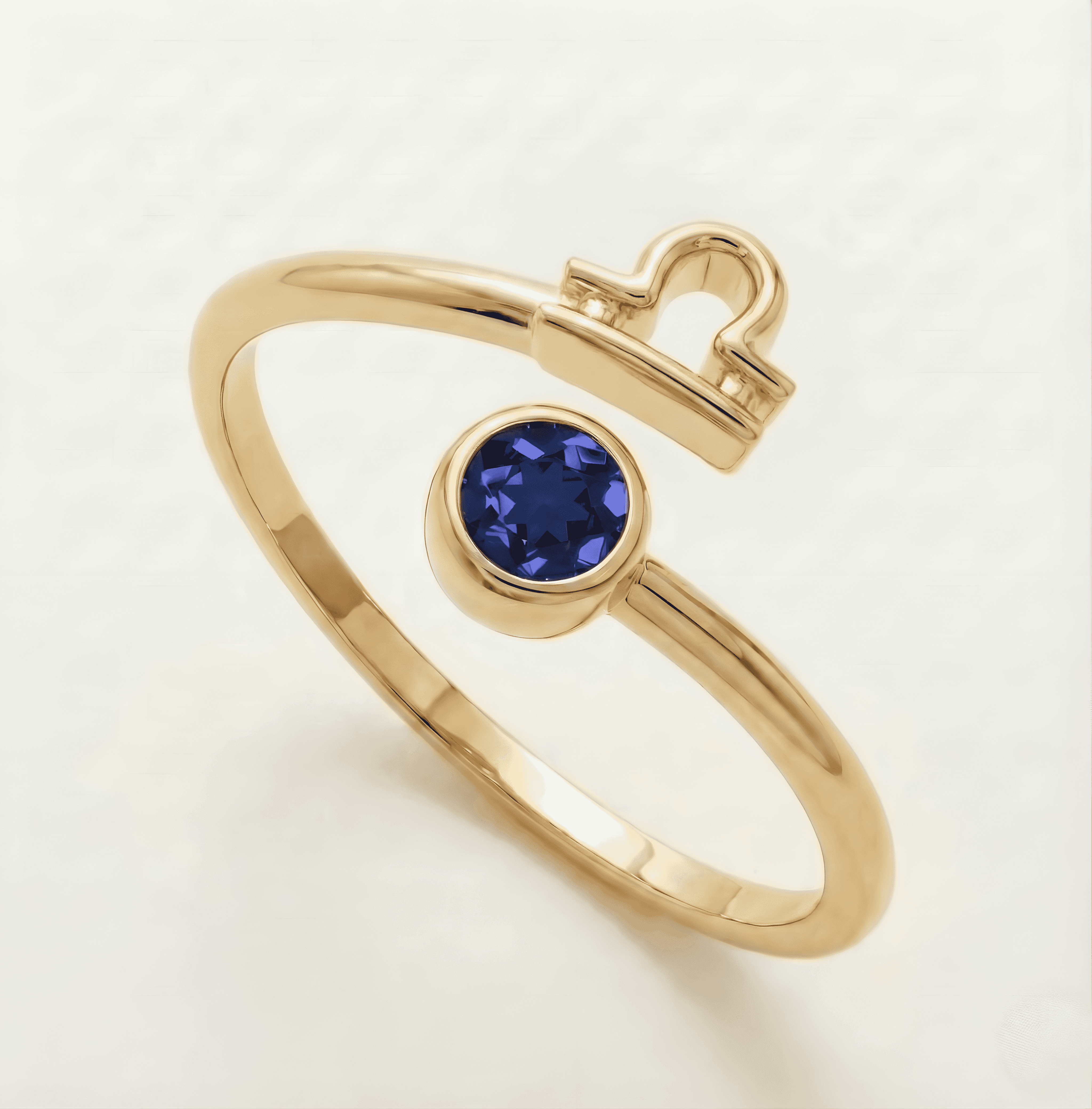 The Celestial Sign: Zodiac Birthstone Open Ring