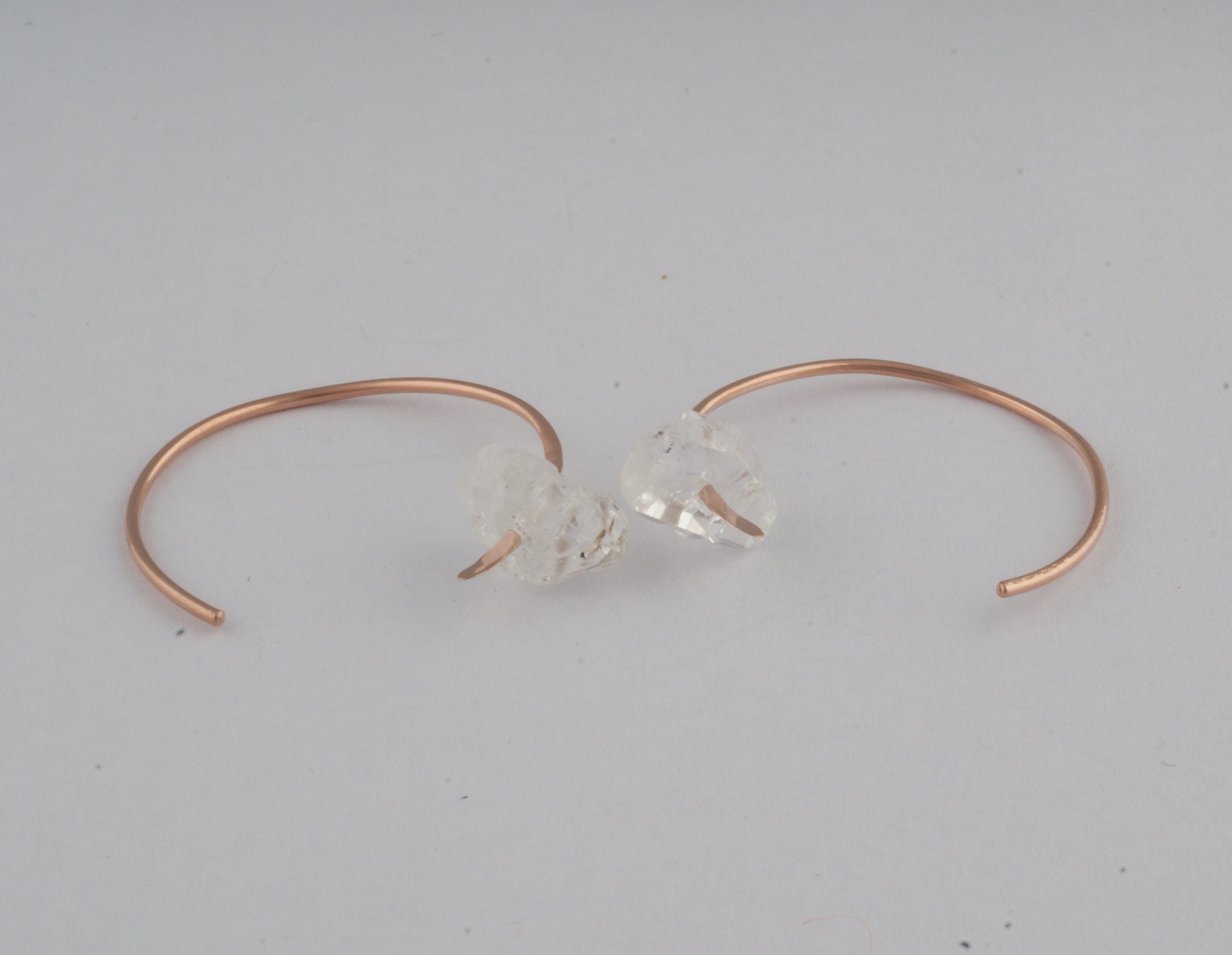 925 Sterling Silver Herkimer Diamond Hoop Earring