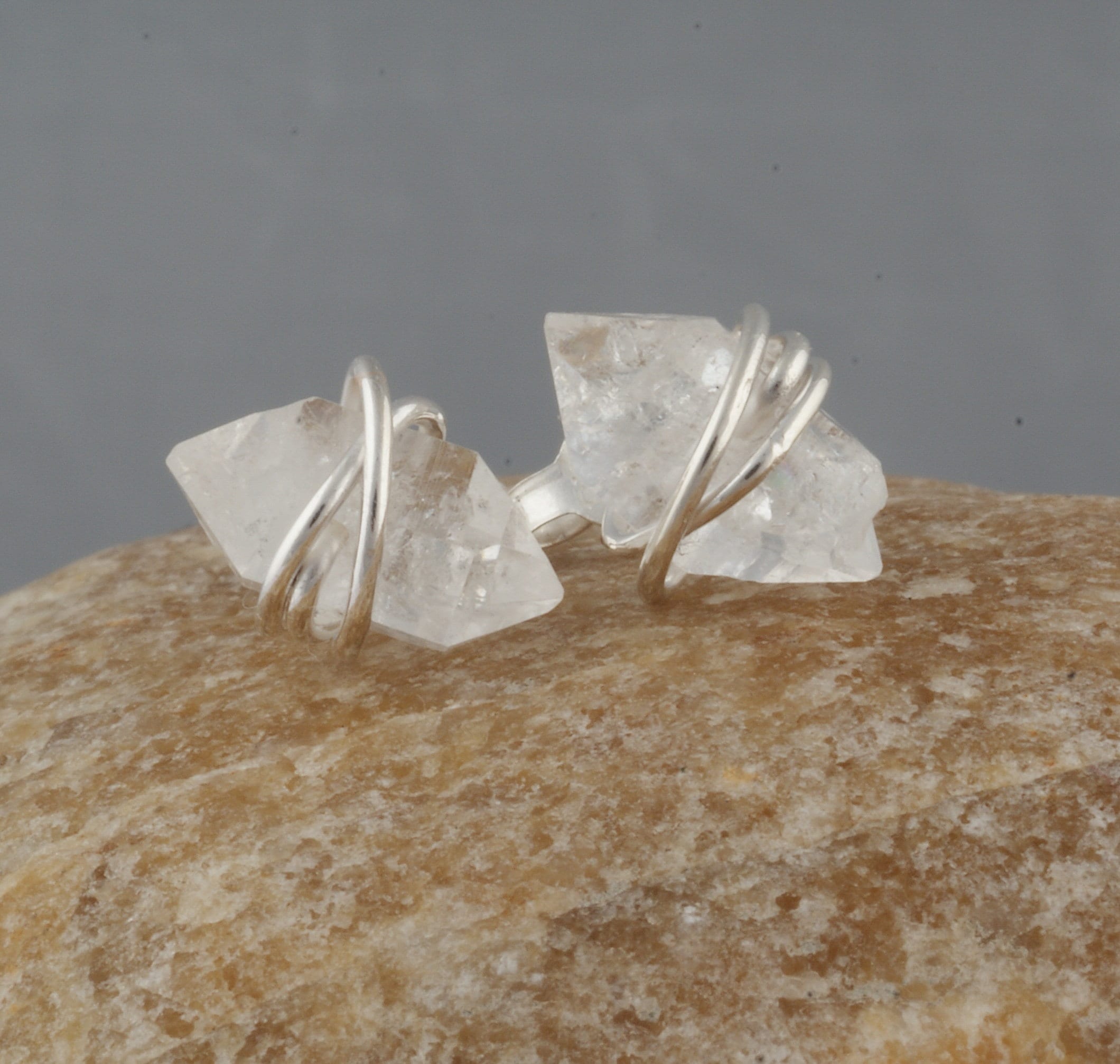 925 Sterling Silver Herkimer Diamond Stud Earrings