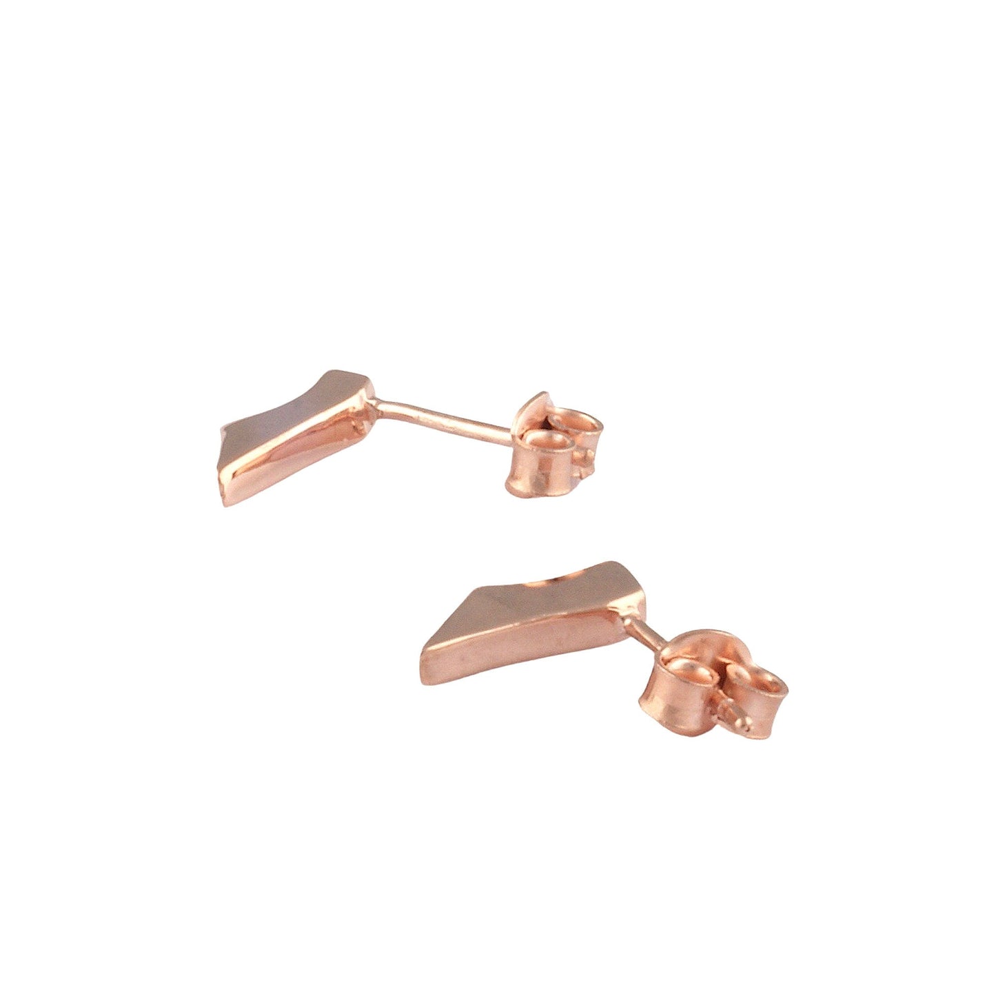 Solid 925 Sterling Silver Geometrical Earrings Push Backs, Birthday Gift, Abstract, Anniversary, Designer, Woman, Girl, Gold , Rose Gold