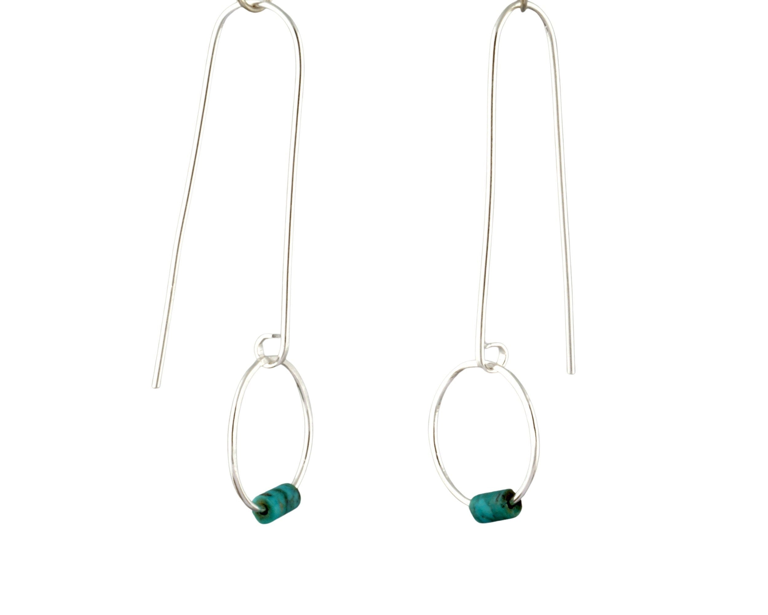 925 Sterling Silver Mexican Turquoise Dangle Earring