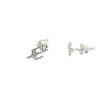 925 Sterling Silver Cactus Stud Earrings Push Backs