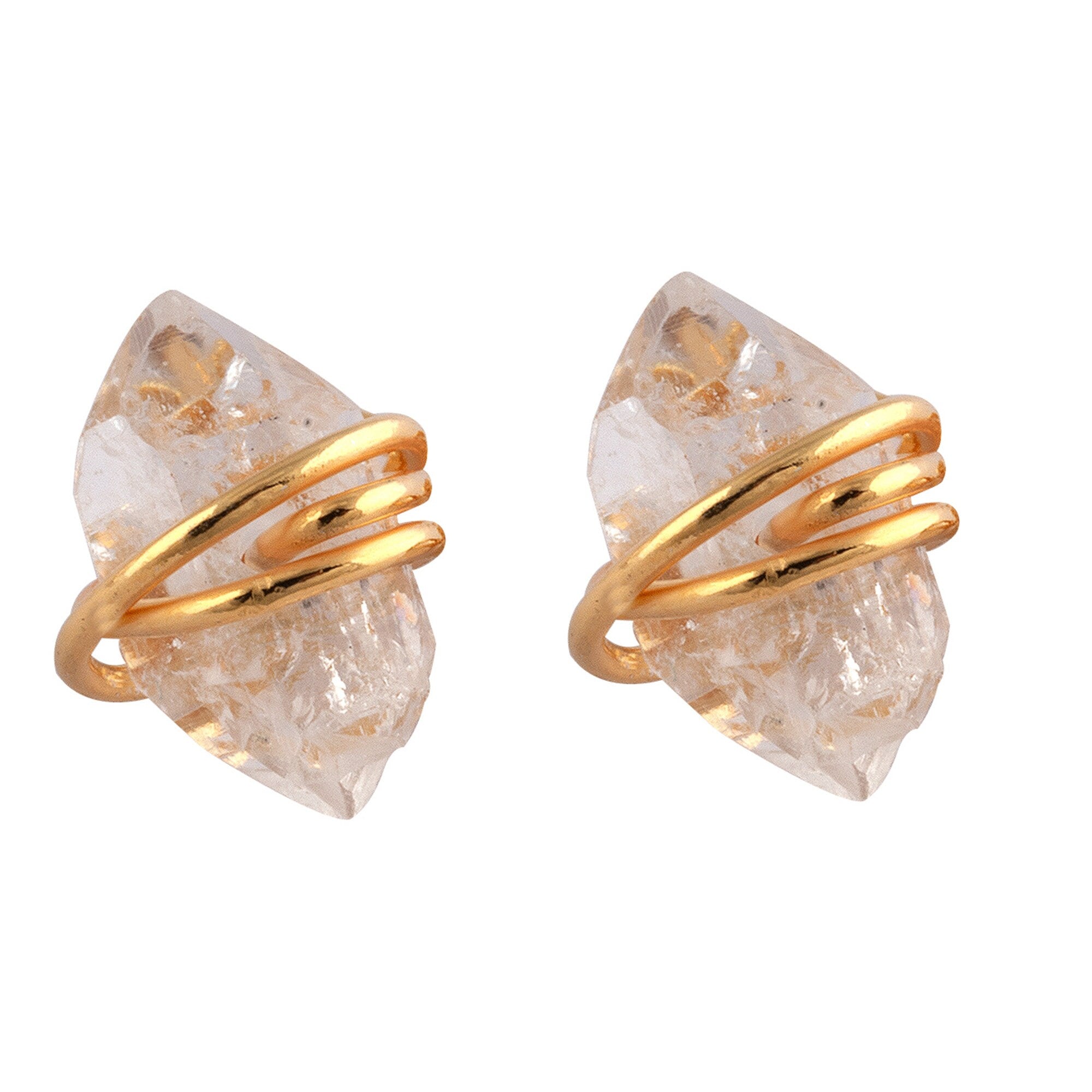 925 Sterling Silver Herkimer Diamond Stud Earrings