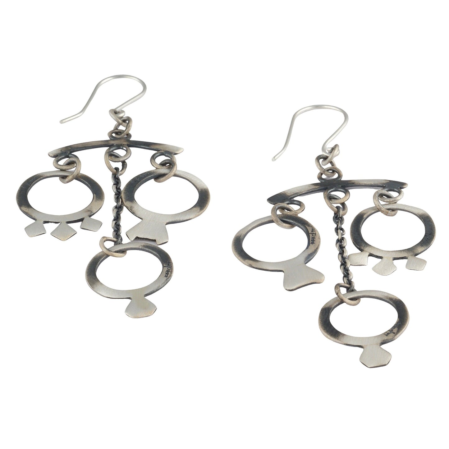 Solid 925 Sterling Silver Engagement Ring Set Chandelier Earrings, Handmade, Designer, Gift / Birthday / Anniversary, Earwire / Oxodise