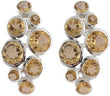 925 Sterling Silver Citrine Cluster Pushback Earrings