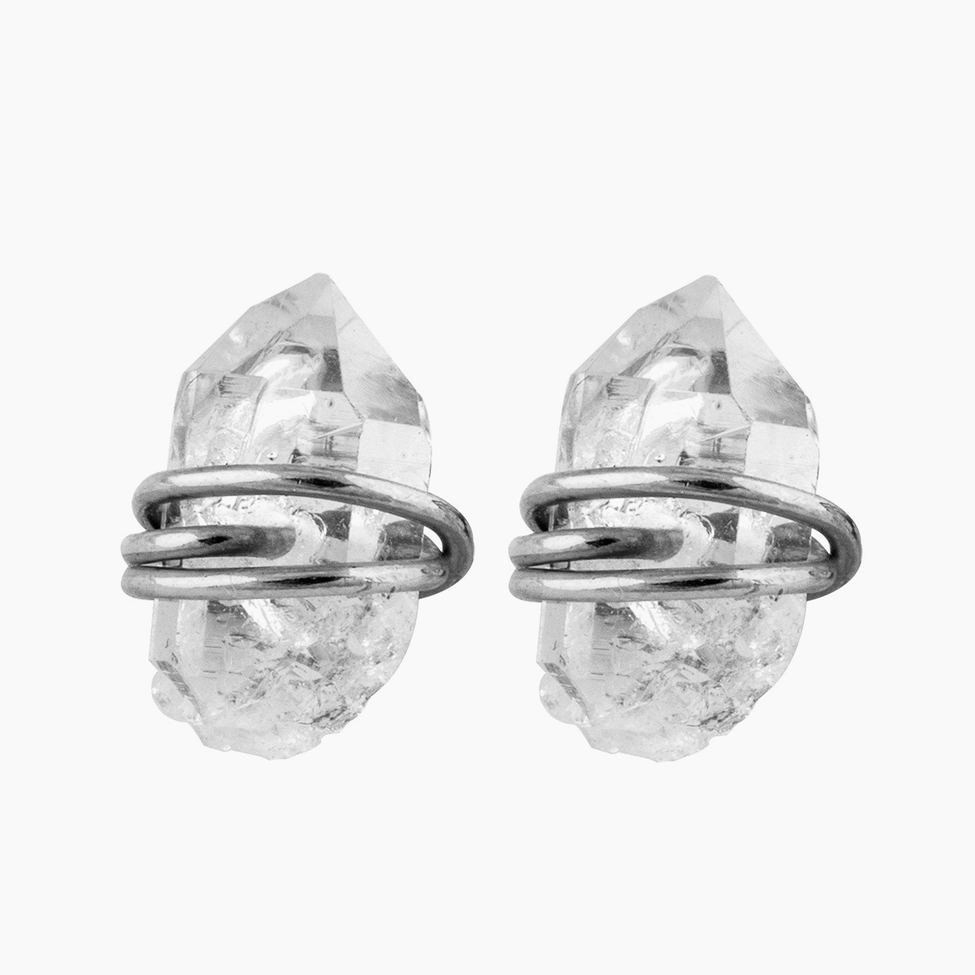 925 Sterling Silver Herkimer Diamond Stud Earrings