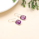 Dainty Amethyst Earrings in Sterling Silver