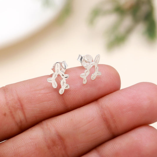 925 Sterling Silver Cactus Stud Earrings Push Backs