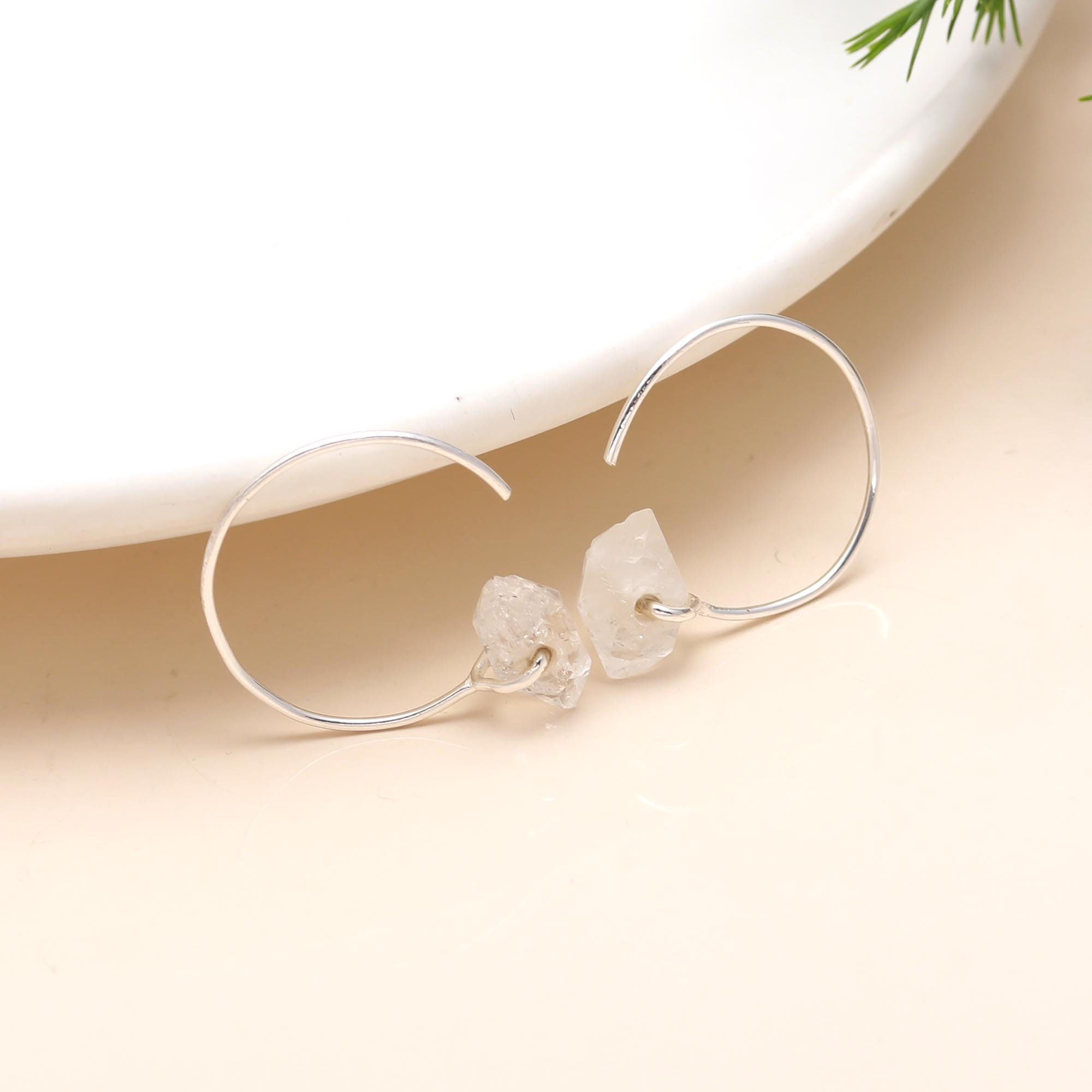 925 Sterling Silver Herkimer Diamond Earring