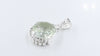 Faceted Rock Crystal Silver Pendant Round Shape