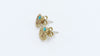 Antitarnish Brass Turquoise Stud Earrings