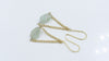 Hypoallergenic Brass Aquamarine Chain Drop Earrings