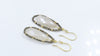 Designer Brass Earrings with Silverite and Pyrite Briolettes