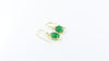 Zambian Emerald Dangle Earrings in Sterling Silver