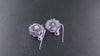 925 Sterling Silver Amethyst Druzy Stalactite Dangle Earrings