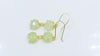 Designer Brass Green Prehnite Drop Earrings