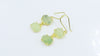 Antitarnish Brass Green Prehnite Dangle Earrings