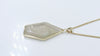 Designer Brass Pentagon Necklace with Golden Rutilated Quartz